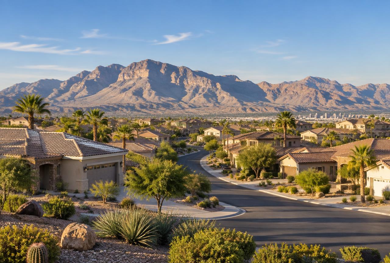 Desert neighborhood near Las Vegas, NV